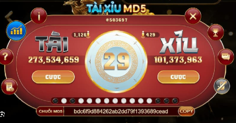 Tài xỉu MD5 Ae888 1 Chuỗi MD5 đảm bảo tính công bằng tuyệt đối cho mọi ván chơi