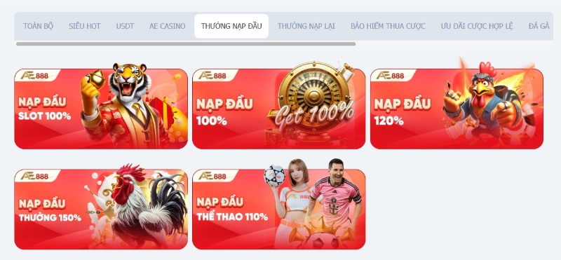 Khuyến mãi Ae888: Nạp đầu +100%, thưởng sinh nhật Mercsdes C200 1 Khuyến mãi Ae888