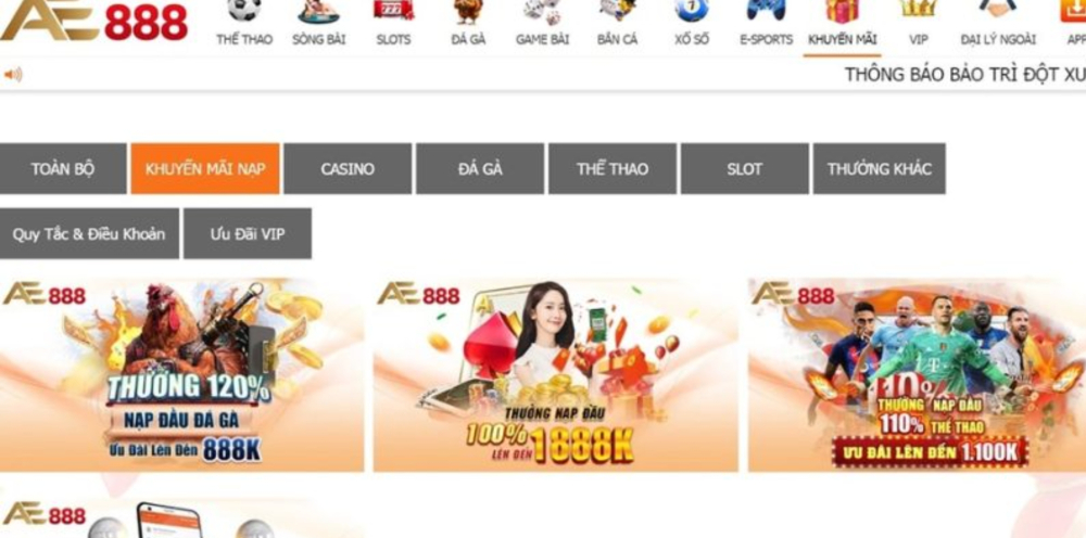 Tài xỉu MD5 Ae888 2 Khuyến mãi AE88 có các chương trình dành cho tài xỉu MD5